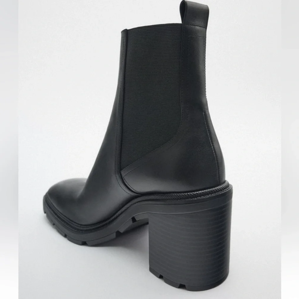 Zara Leather Boots - Picture 5 of 9